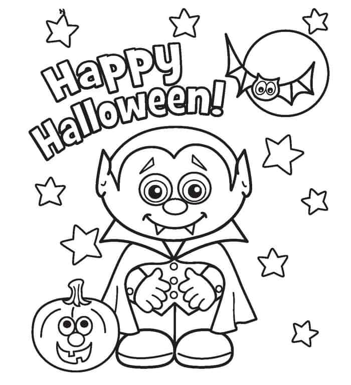 Halloween Vampire Coloring Pages