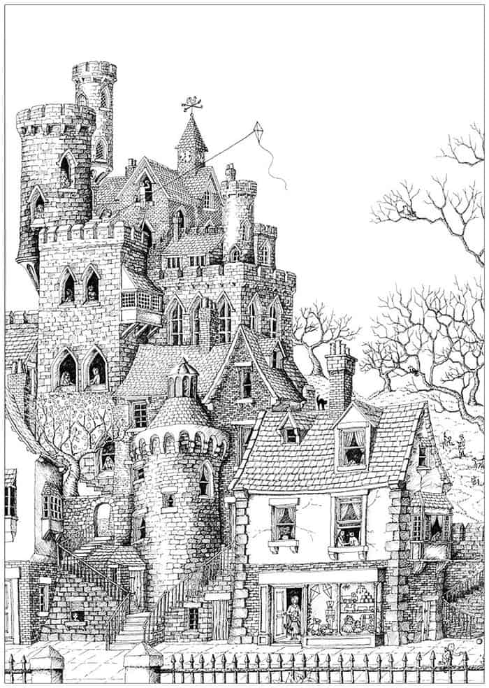 Haunted Castle Coloring Pages