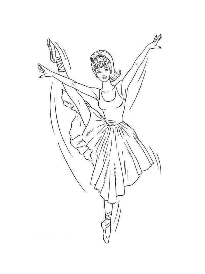 Jete Ballet Coloring Pages Free