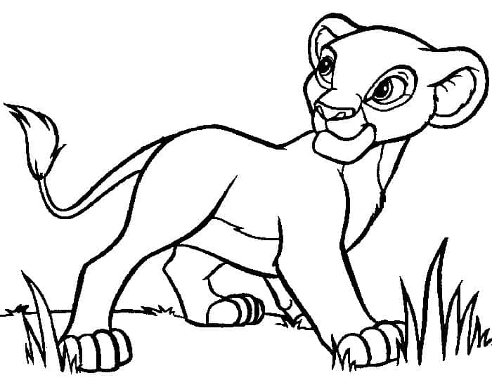 Lion King Cub Coloring Pages For Kids