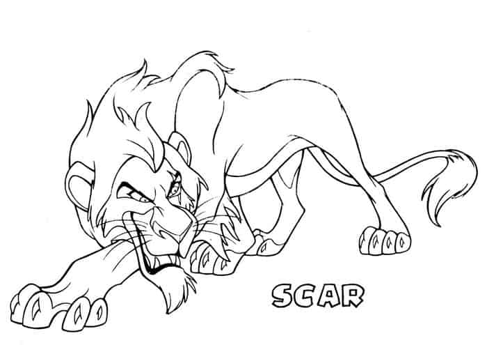 Lion King Scar Coloring Pages 1