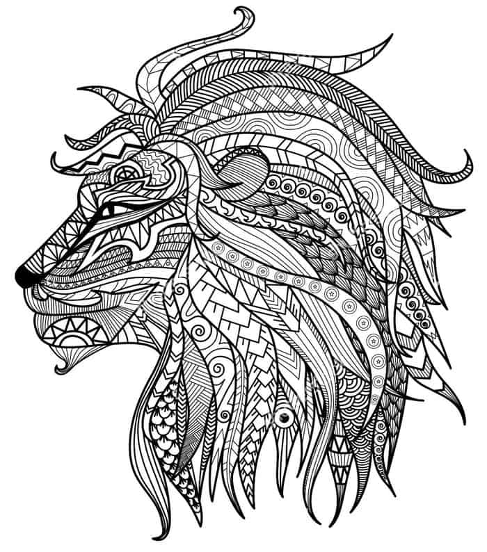 Lion Mandala Coloring Pages