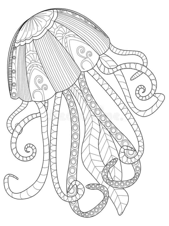 Mandala Coloring Pages Jellyfish