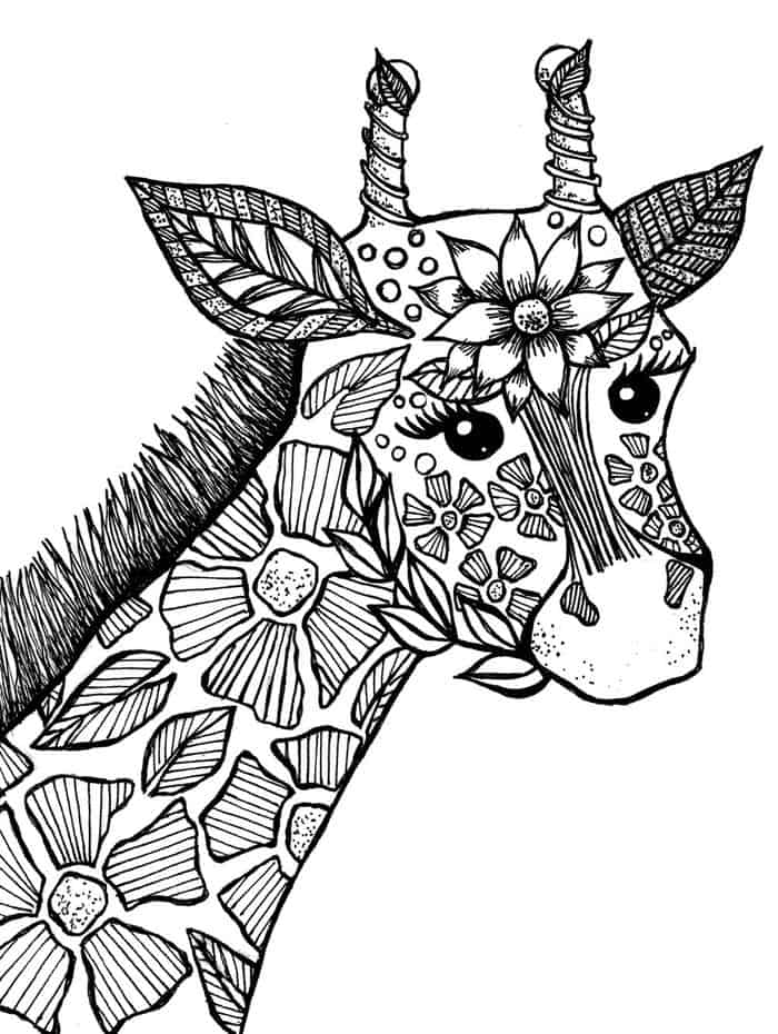 Mandala Giraffe Coloring Pages
