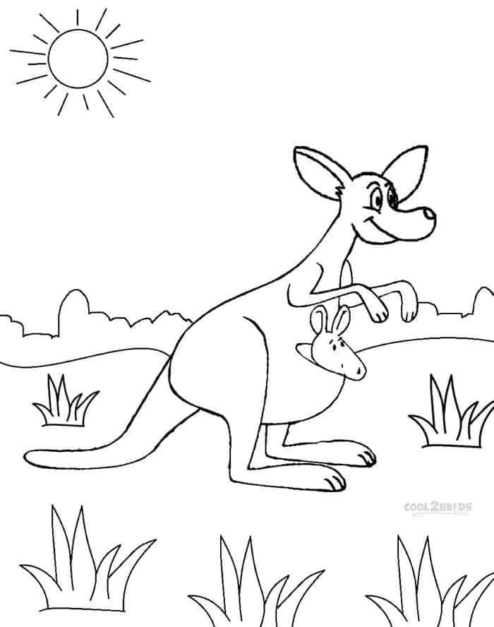 National Geographic Kangaroo Coloring Page