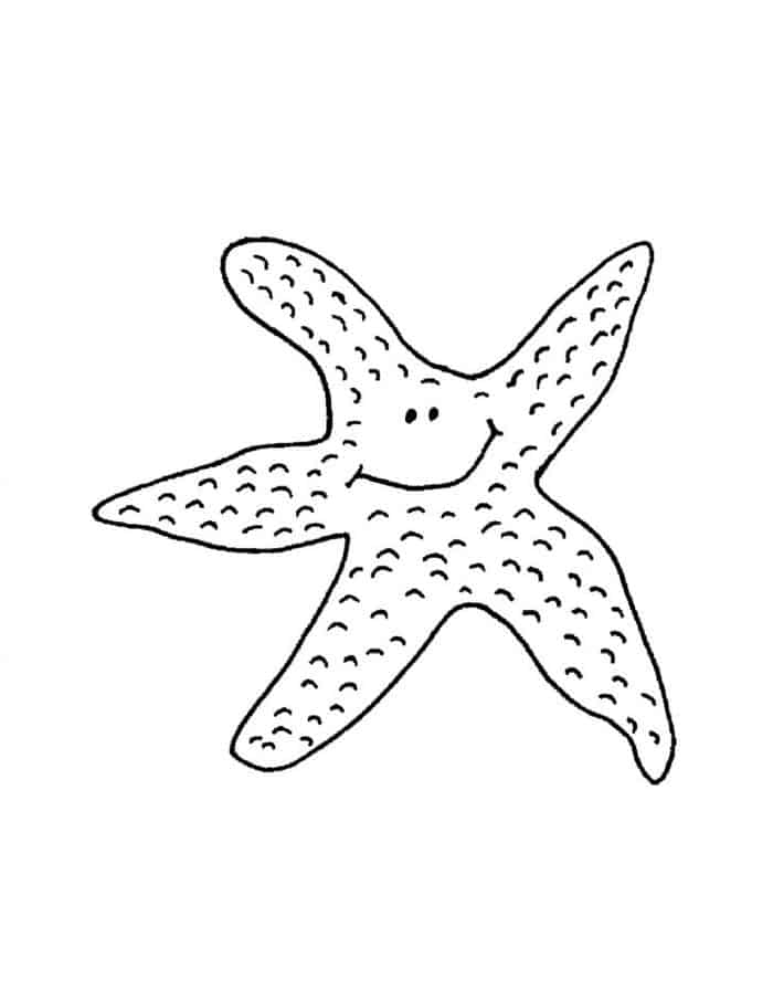 Printable Starfish Coloring Pages