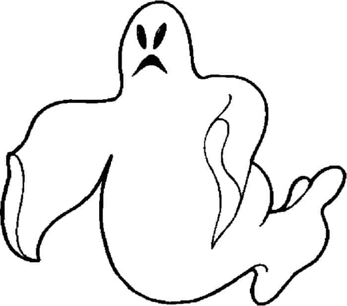 Sad Ghost Coloring Pages