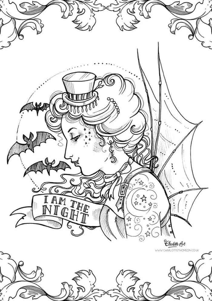 Sexy Vampire Coloring Pages