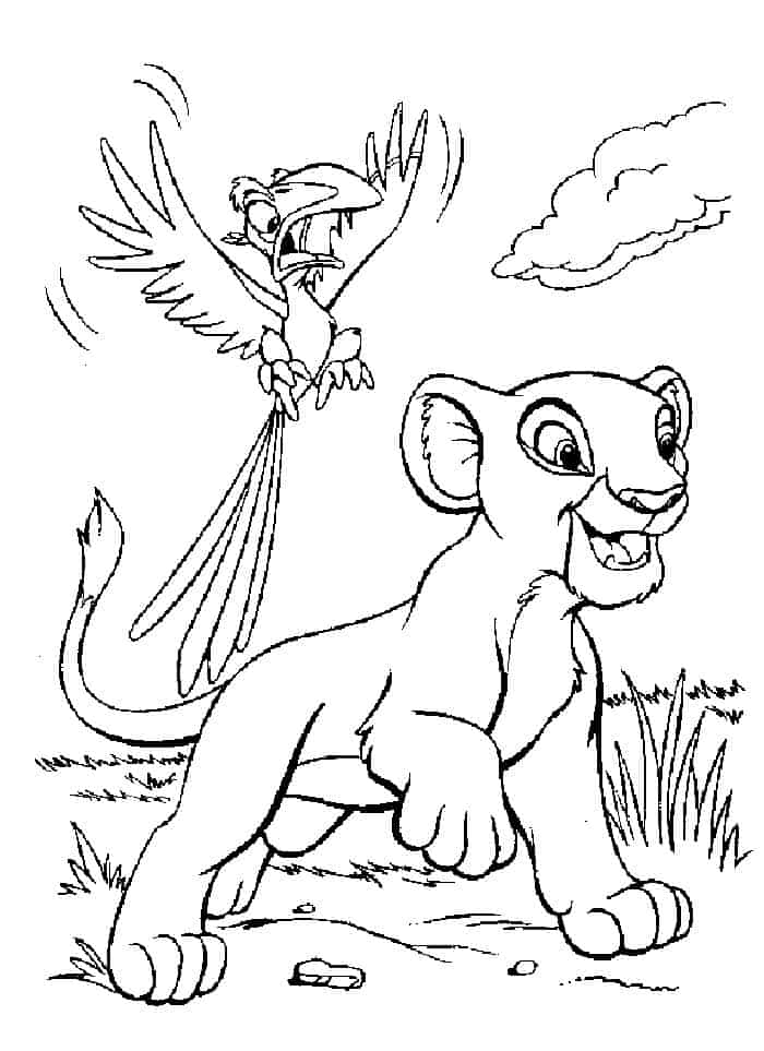 Simba Lion King Coloring Pages 1