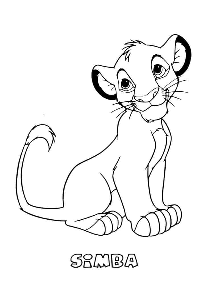 Simba Lion King Coloring Pages