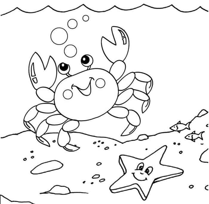 Small Coloring Pages Of Starfish