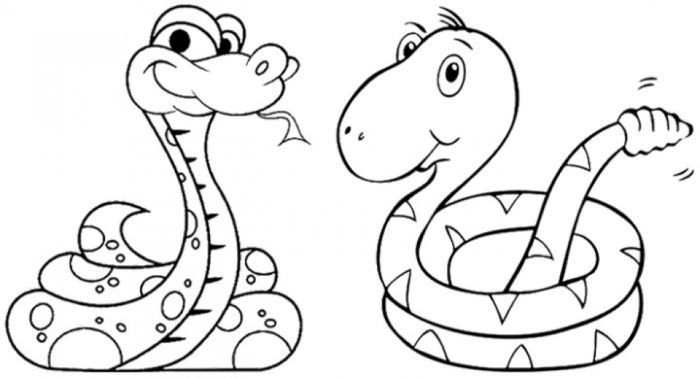 Snake And Baby Snake Coloring Pages