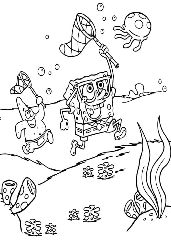 Spongebob Coloring Pages Jellyfish