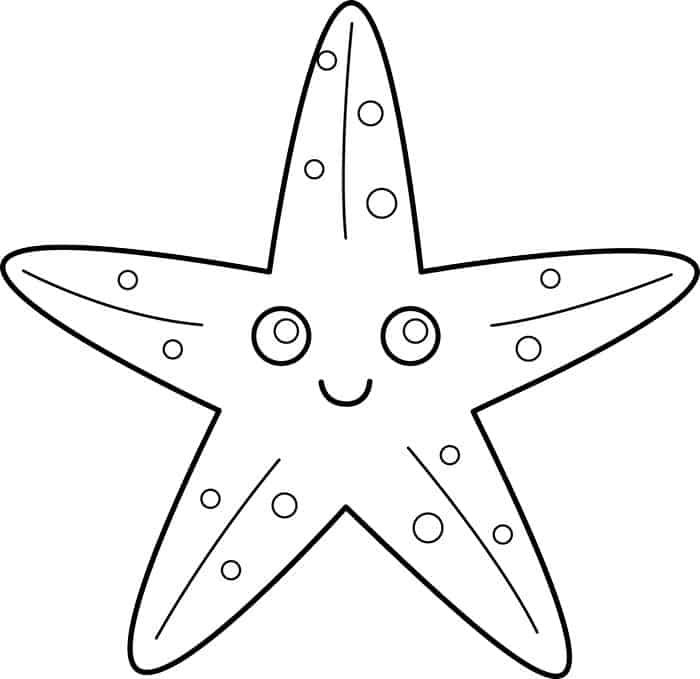 Starfish Coloring Pages For Preschoolers