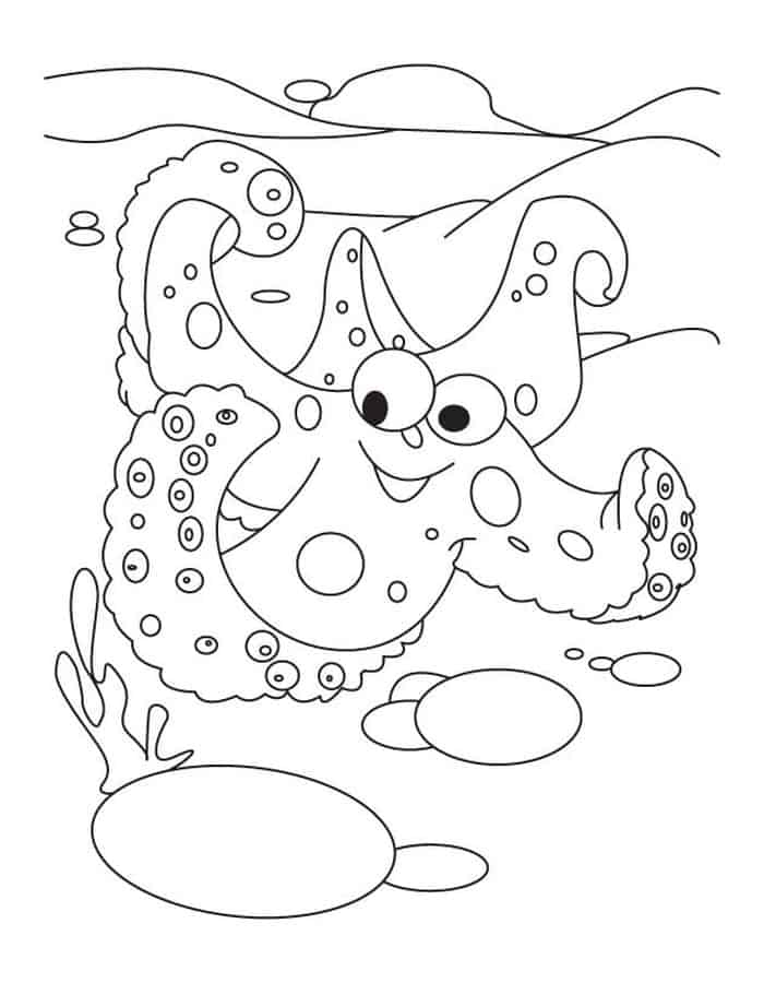 Starfish Coloring Pages Printable