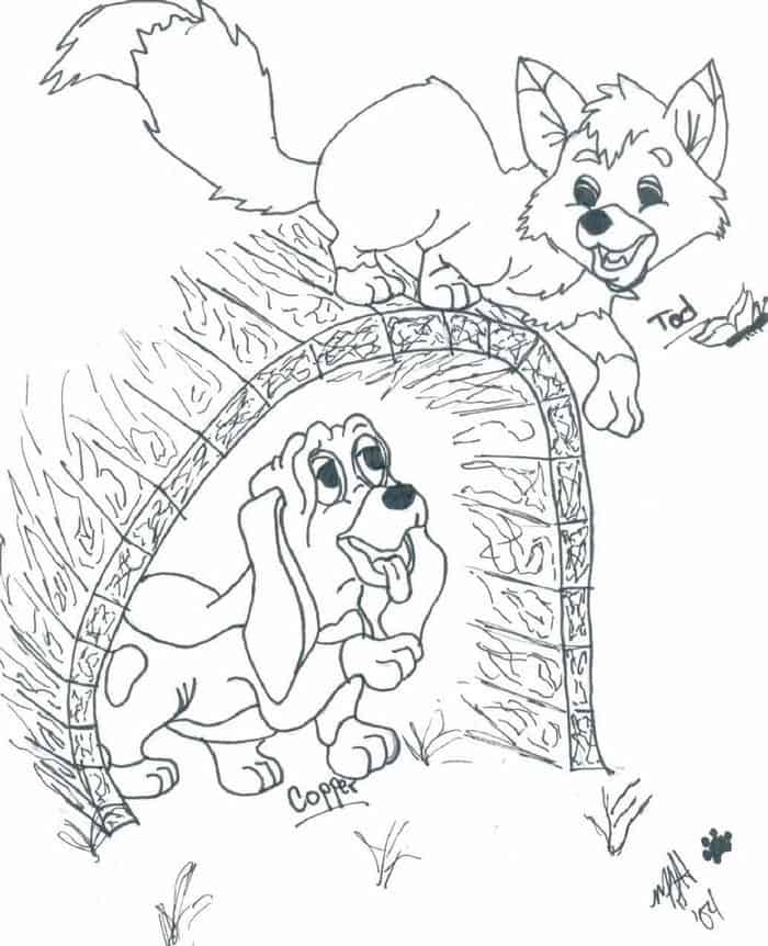 The Fox And The Hound Coloring Pages