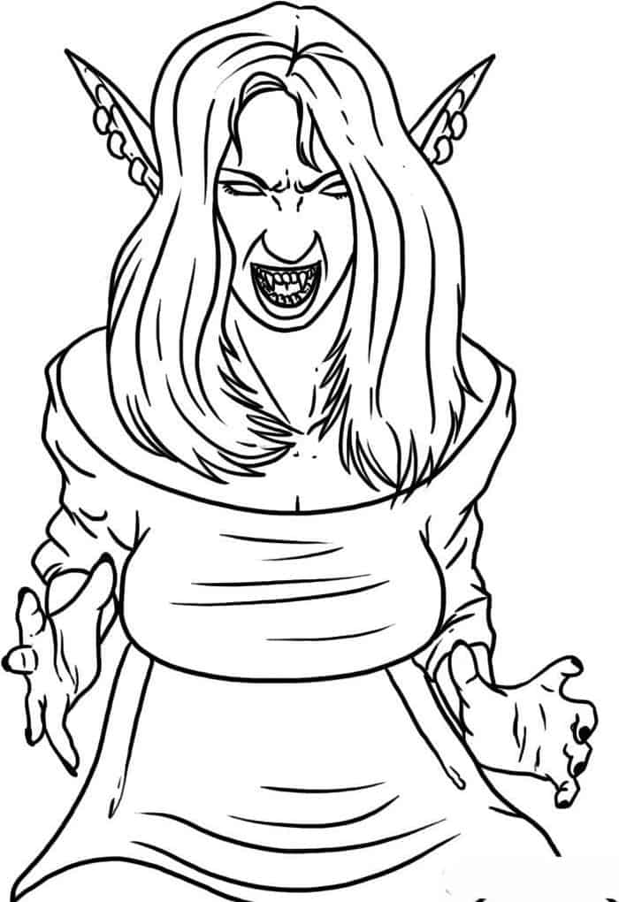 Vampire Queen Coloring Pages
