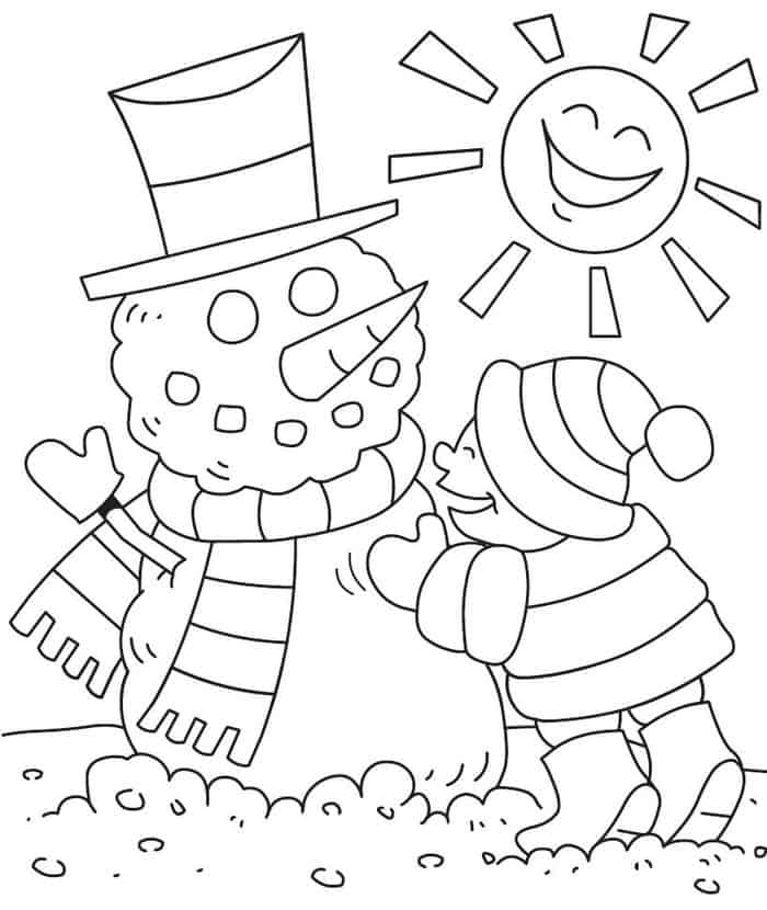 Winter Coloring Pages For Kindergarten