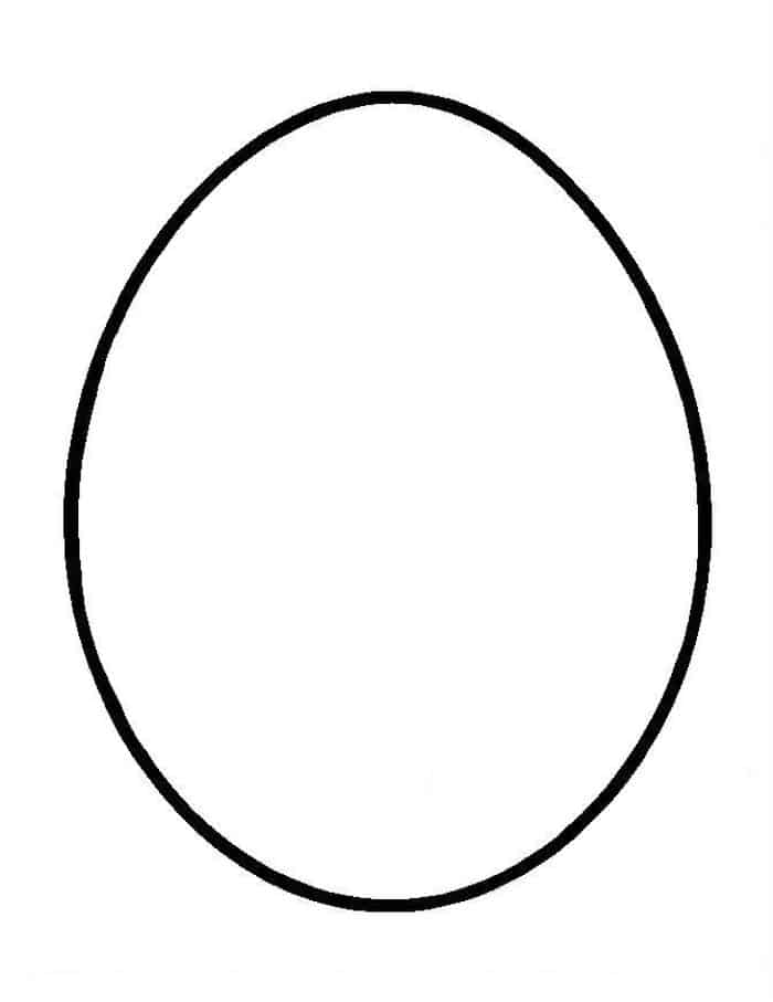 blank easter egg coloring pages