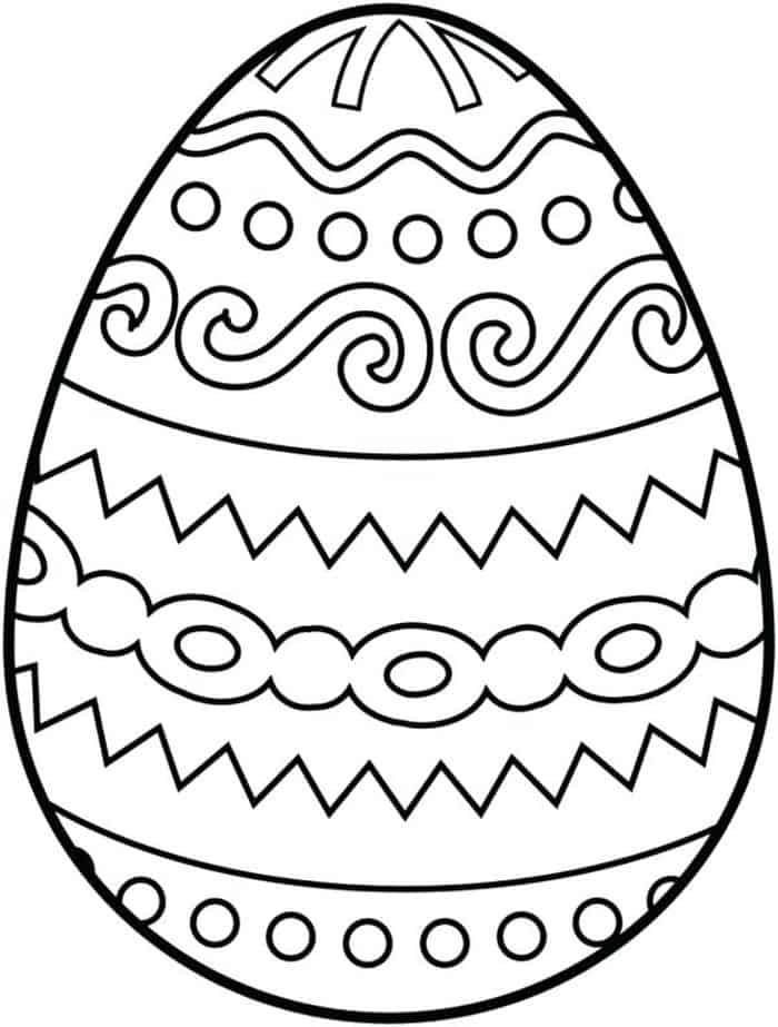 coloring pages of an easter egg