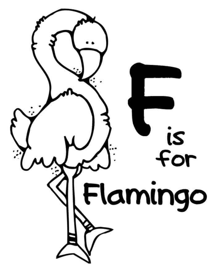 coloring pages of flamingo babys