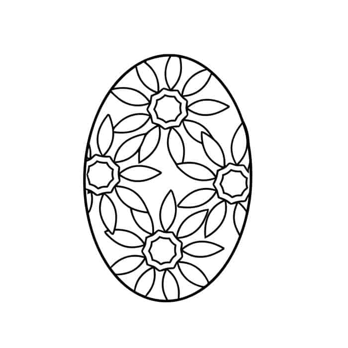 easter egg coloring book pages