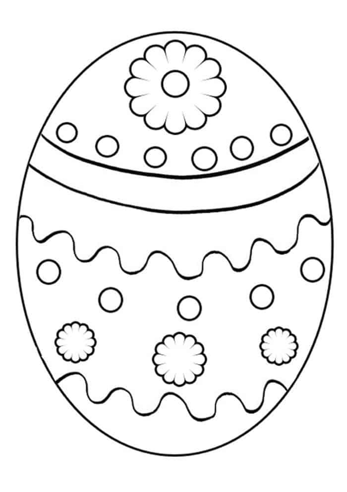 easter egg coloring in pages