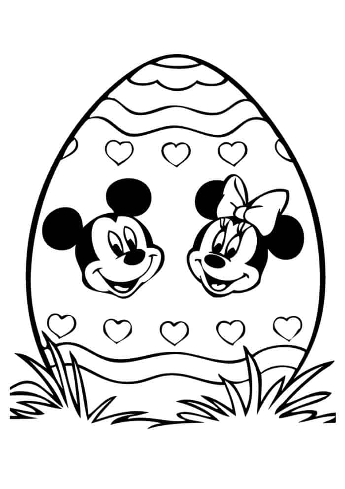 easter egg coloring pages for kids
