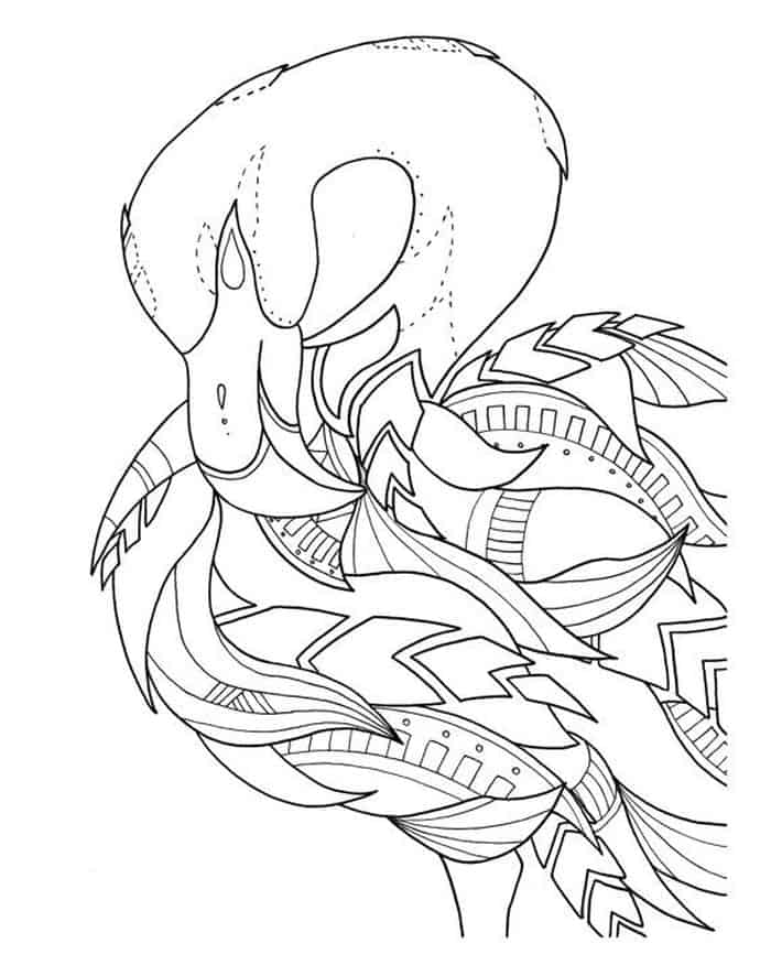 flamingo lps coloring pages