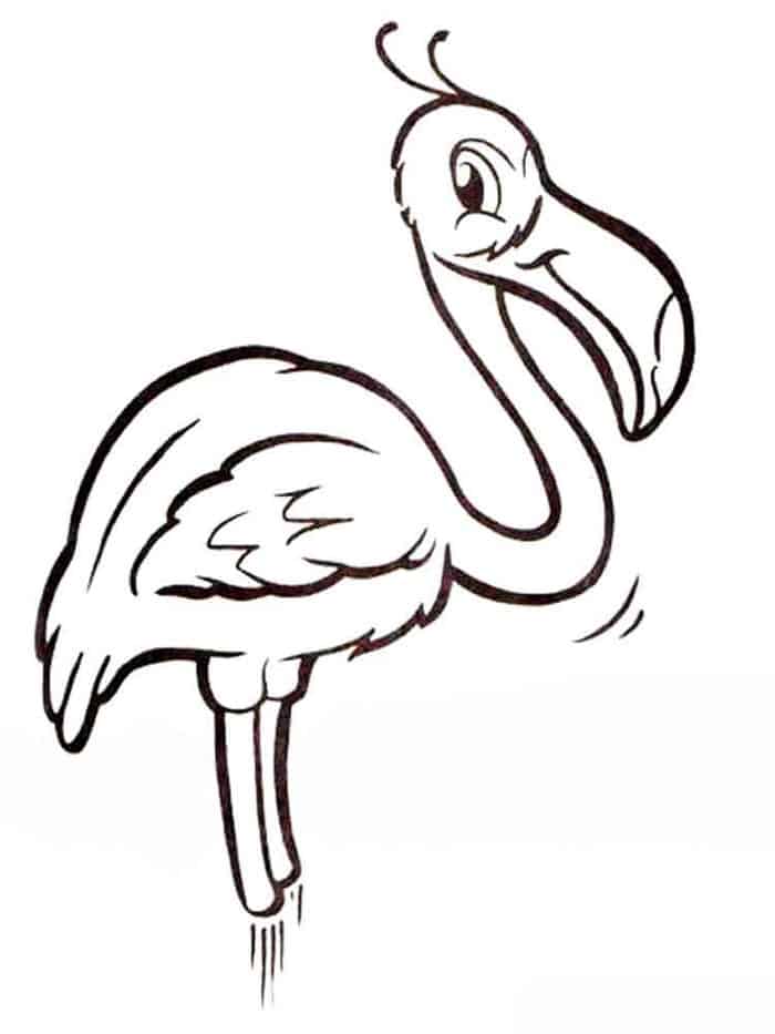 large flamingo coloring pages