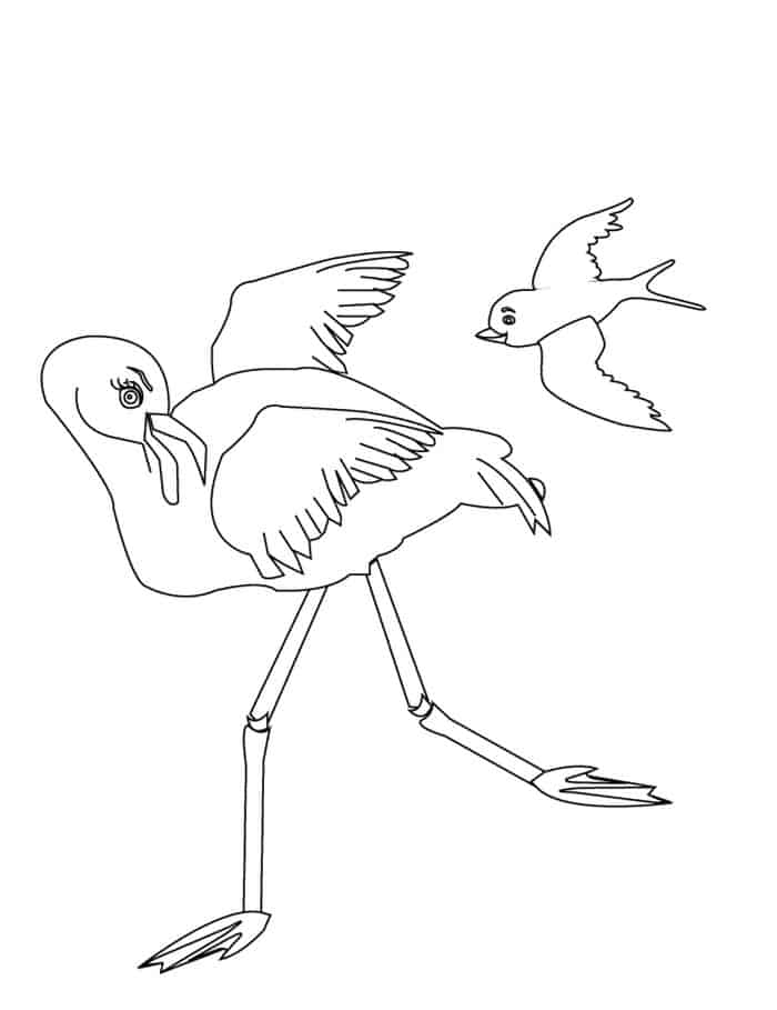sarah and duck flamingo coloring pages