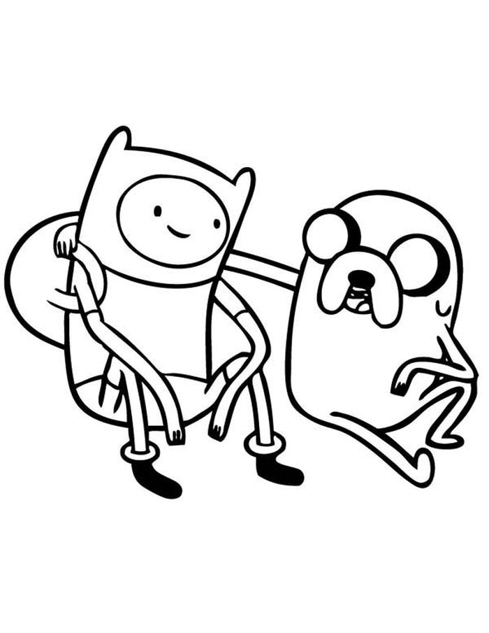 Adventure Time Bro Hug Print Out Coloring Pages