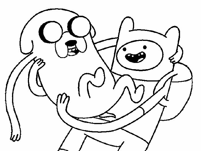 Adventure Time Bro Hugprint Out Coloring Pages