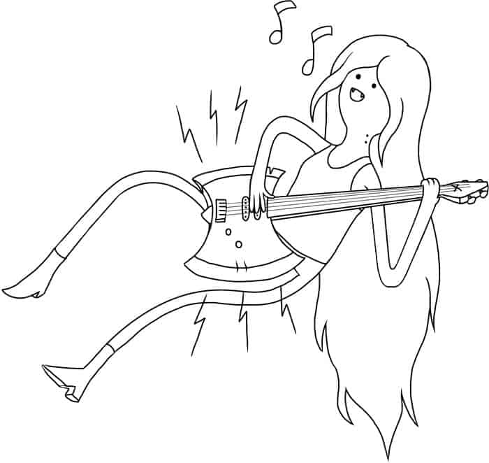 Adventure Time Coloring Pages Marceline And Bubblegum