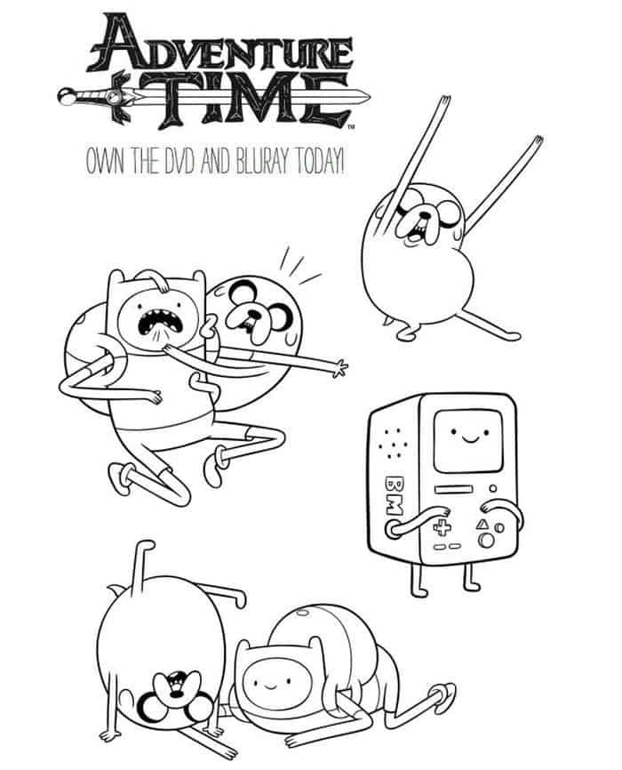 Adventure Time Printable Coloring Pages All Characters