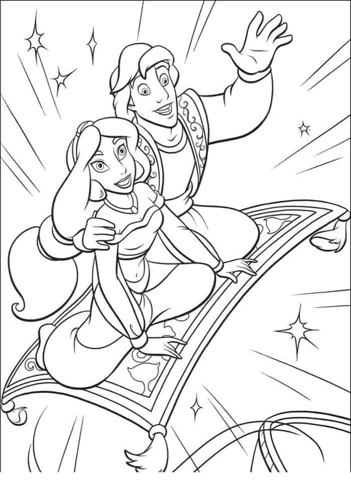 Aladdin Jasmine Coloring Pages