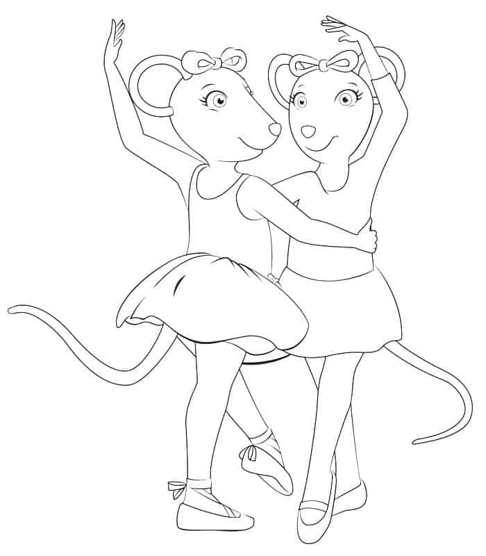Angelina Ballerina Happy Birthday Coloring Pages