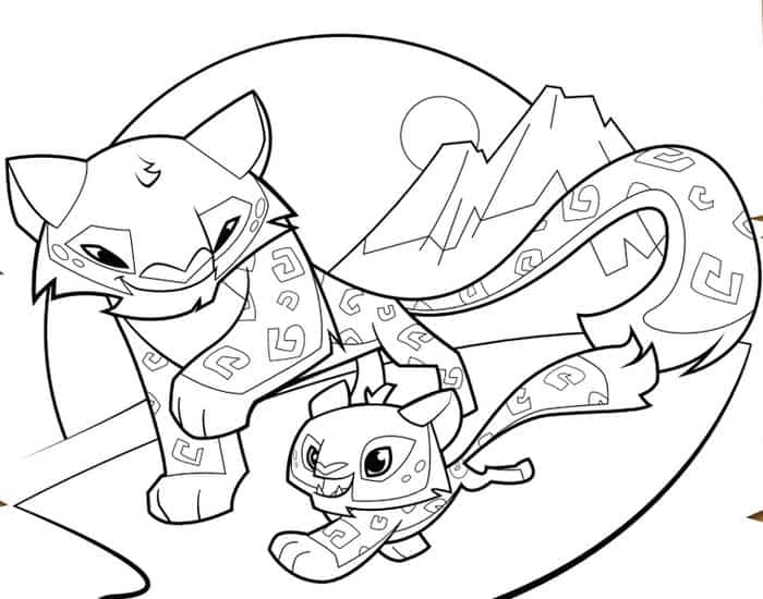 Animal Jam Coloring Pages Snow Leopard