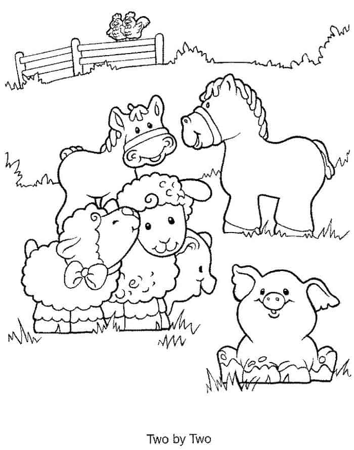 Animated Baby Farm Animal Coloring Pages