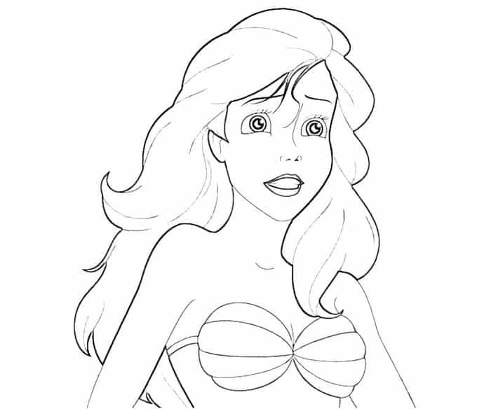 Anime Ariel Coloring Pages