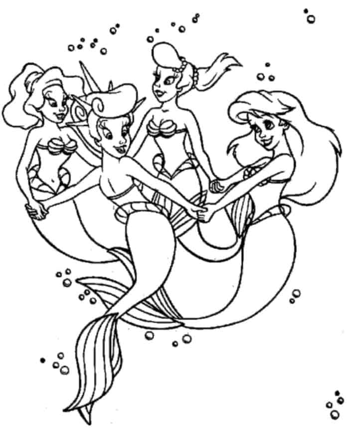 Ariel And Melody Coloring Pages