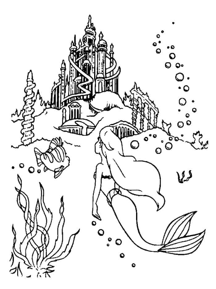 Ariel Coloring Pages For Adults