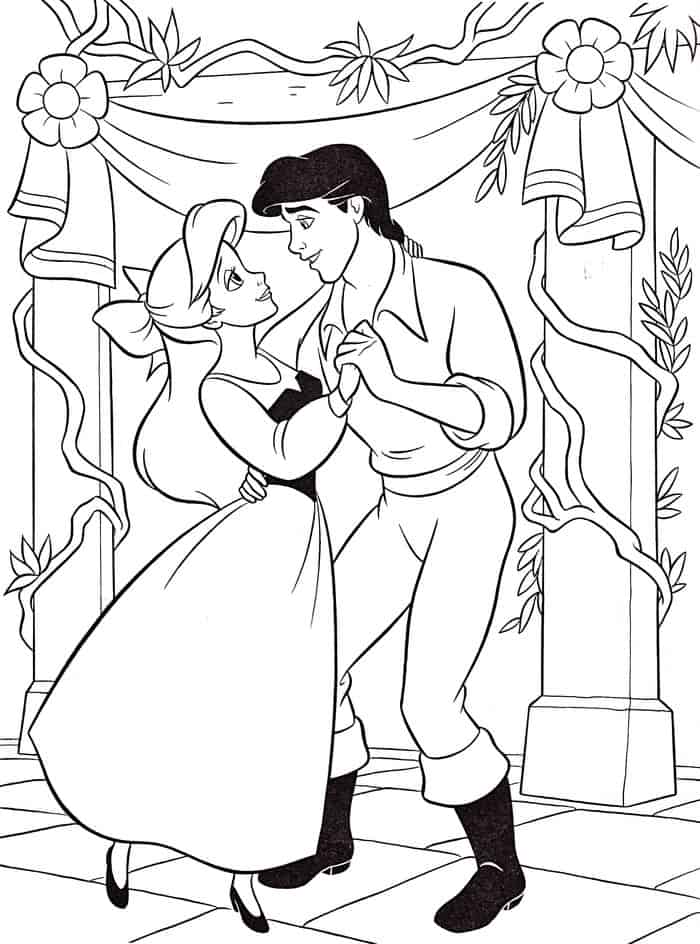 Ariel Human Coloring Pages