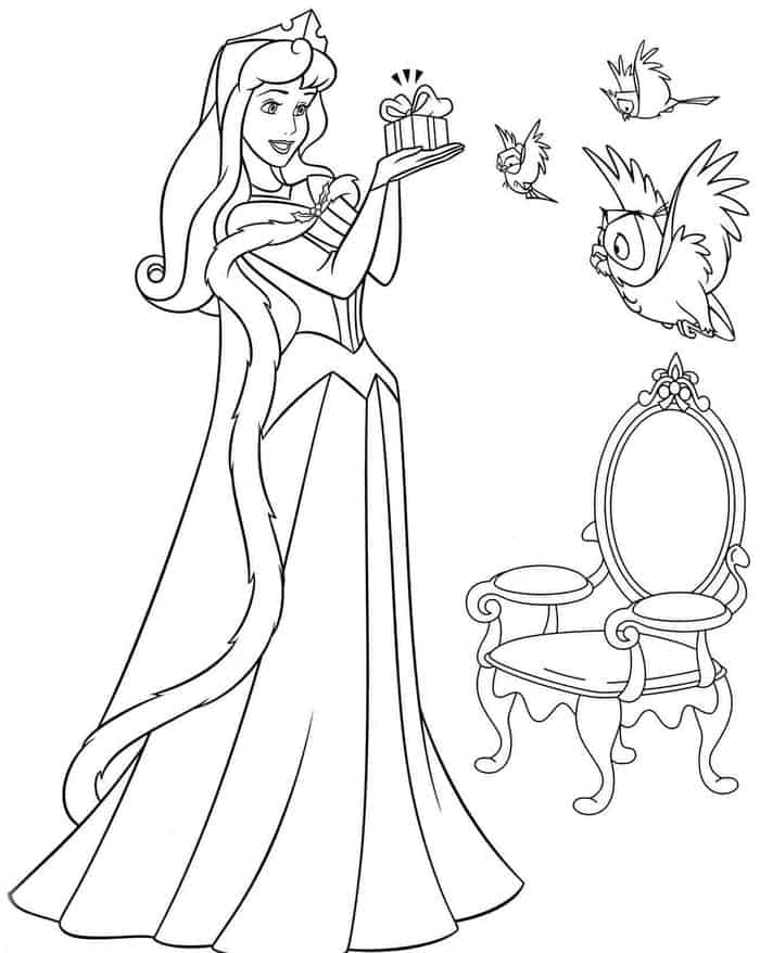 Aurora Sleeping Beauty Coloring Pages