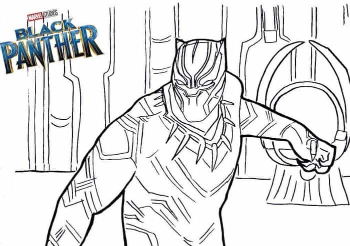 Avengers Black Panther Coloring Pages For Kids Civil War