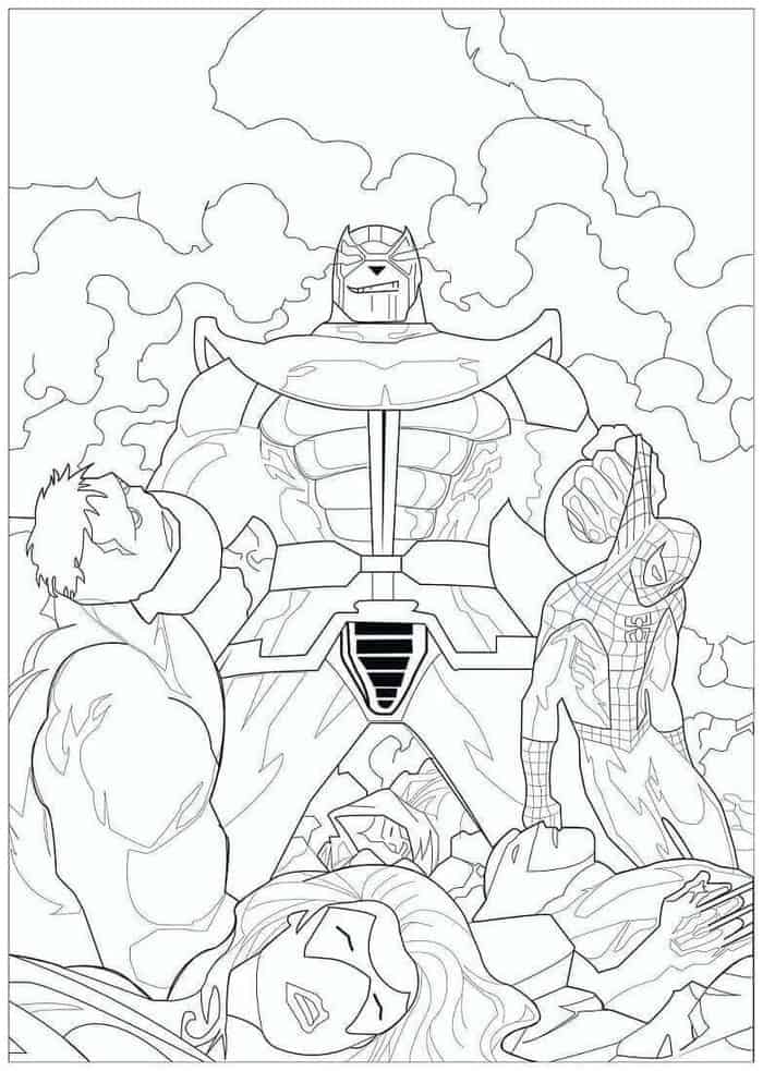 Avengers Vs Thanos Coloring Pages