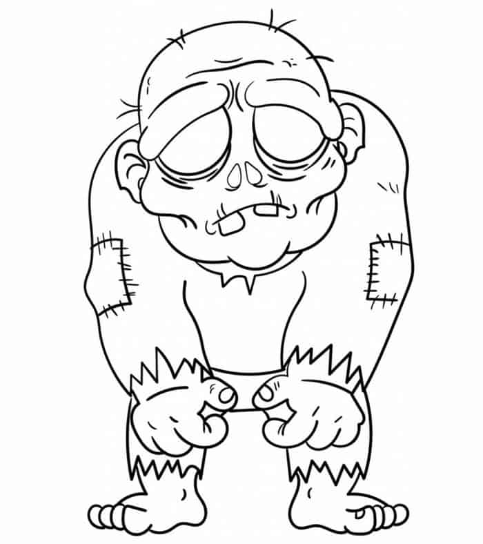 Awesome Zombie Coloring Pages