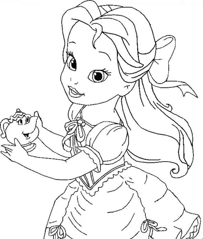 Baby Belle Coloring Pages