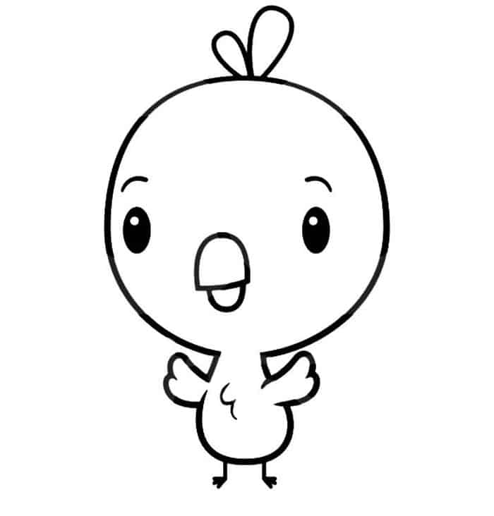 Baby Chicken Coloring Pages