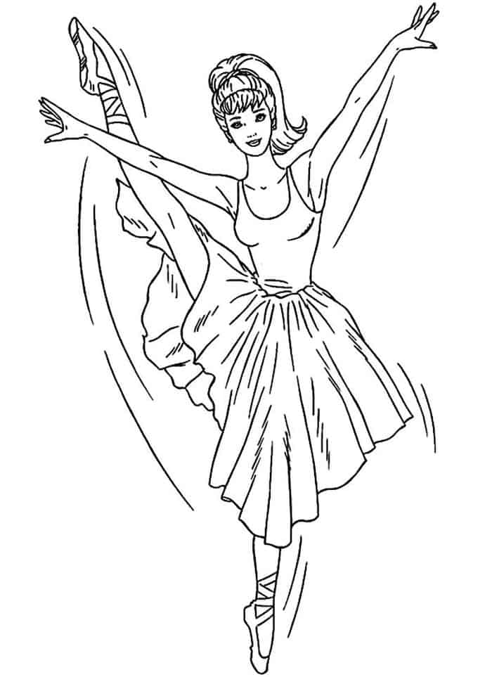 Ballerina Doing A Needle Coloring Pages